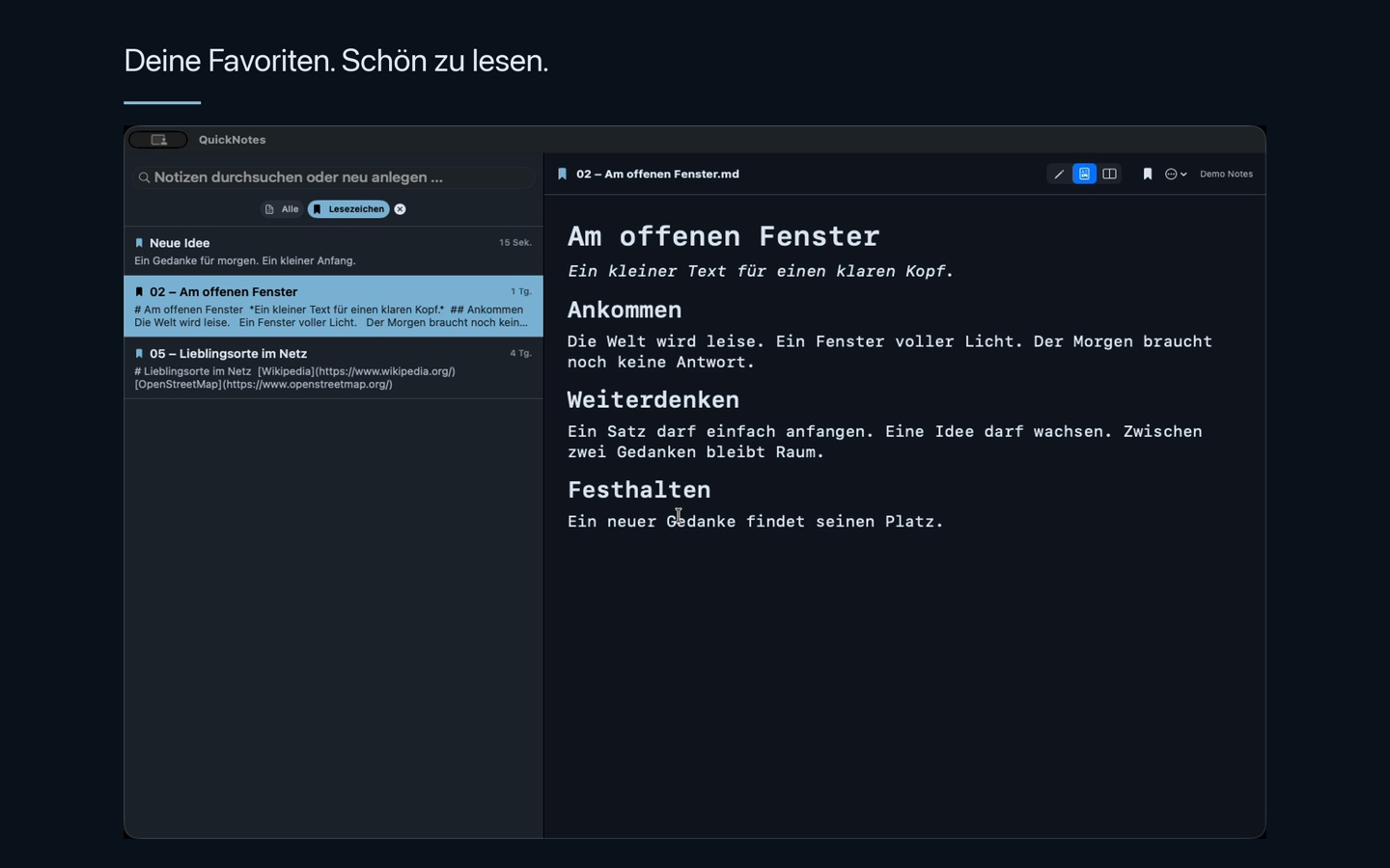 Markdown im Schreibfluss · Mac