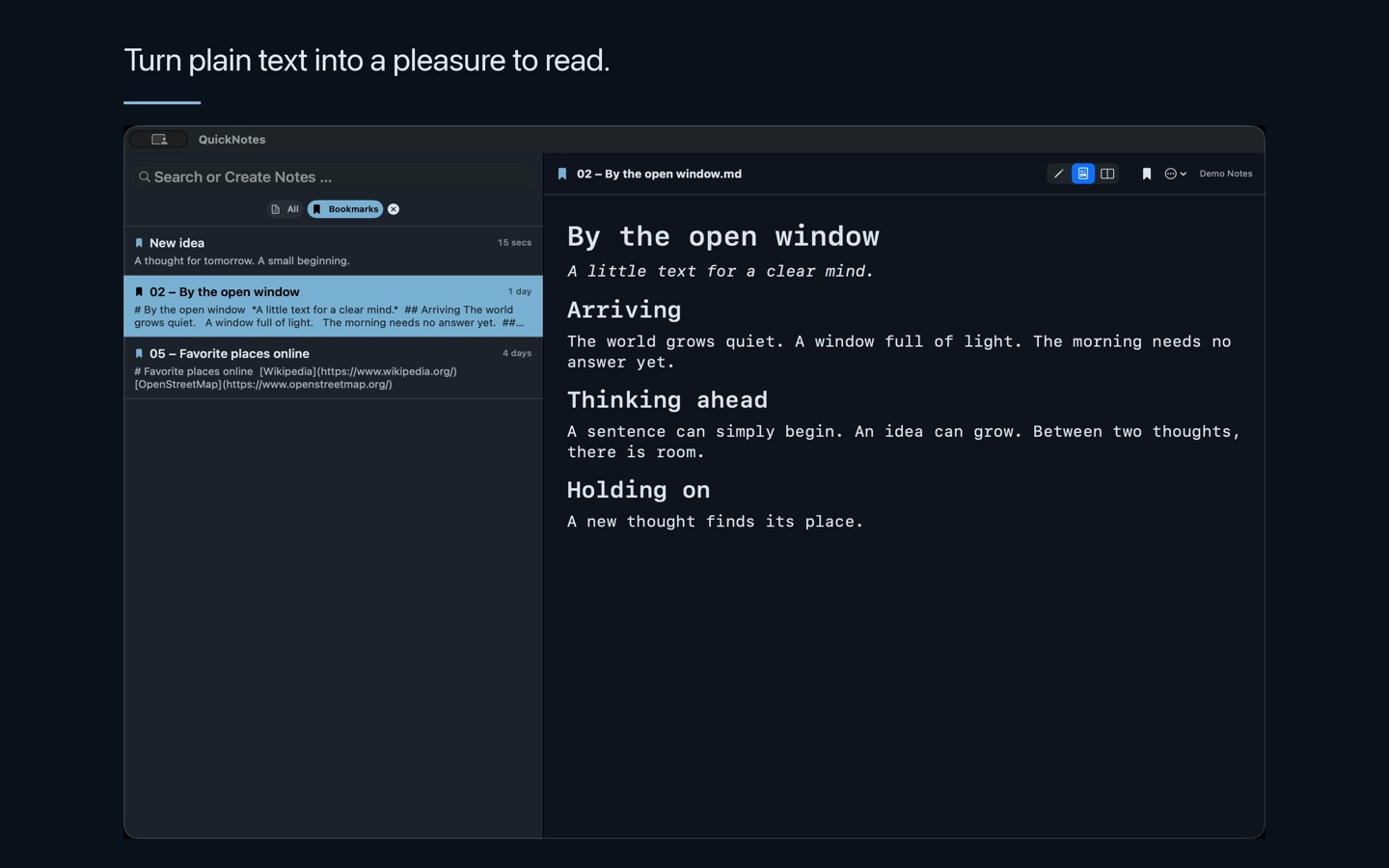 Markdown in your writing flow · Mac